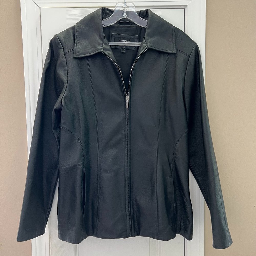 Vintage COLEBROOK  Leather Jacket Size Medium Black